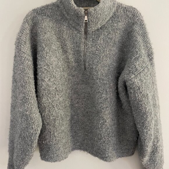 Le Bon Shoppe Quarter Zip Fuzzy Sweater - Picture 5 of 6